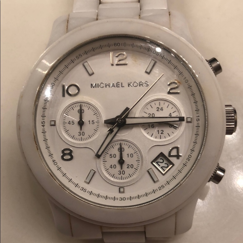 Michael Kors white ceramic watch